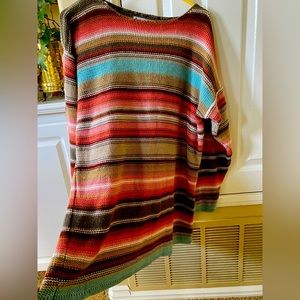 Striped southwestern color combo sweater size 16